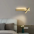 Modern black cylindrical wall light bedroom reading lamp