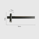 Modern black cylindrical wall light bedroom reading lamp