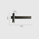 Modern black cylindrical wall light bedroom reading lamp