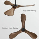 Modern black & dark brown ceiling fan with remote control bedroom