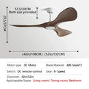 Modern black & dark brown ceiling fan with remote control bedroom