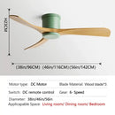 Modern black dc motor ceiling fan with remote control dining room