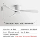Modern black dc motor ceiling fan with remote control dining room