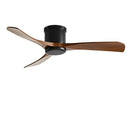 Modern black dc motor ceiling fan with remote control dining room