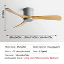 Modern black dc motor ceiling fan with remote control dining room