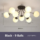 Modern black decorbites bubble glass led ceiling light living room