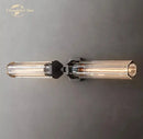 Modern black decorbites crystal hexagonal sconce for living room