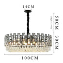 Modern black decorbites crystal led chandelier dining room light