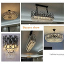 Modern black decorbites crystal led chandelier dining room light