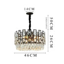 Modern black decorbites crystal led chandelier dining room light