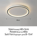 Modern black decorbites dimmable led ceiling light living room