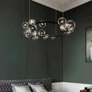 Modern black decorbites glass ball g9 led chandelier dining room