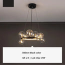 Modern black decorbites glass ball g9 led chandelier dining room