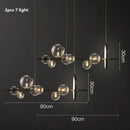 Modern black decorbites glass ball g9 led chandelier dining room