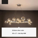 Modern black decorbites glass ball g9 led chandelier dining room