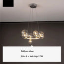 Modern black decorbites glass ball g9 led chandelier dining room
