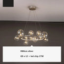 Modern black decorbites glass ball g9 led chandelier dining room