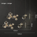 Modern black decorbites glass ball g9 led chandelier dining room