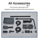 Modern black digital shower system with rainfall head and bidet – bathroom