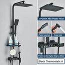 Modern black digital shower system with rainfall head and bidet – bathroom