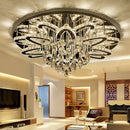 Modern black dimmable led crystal chandelier dining room light