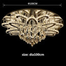 Modern black dimmable led crystal chandelier dining room light