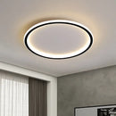 Modern black dimmable led ring ceiling light for living room
