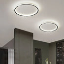 Modern black dimmable led ring ceiling light for living room