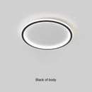 Modern black dimmable led ring ceiling light for living room