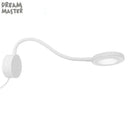 Modern black dimmable led wall lamp bedroom gooseneck reading light