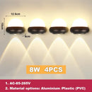 Modern black dome led wall light outdoor warm lighting