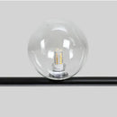 Modern black double glass lampshade chandelier for dining room