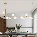Modern black double glass lampshade chandelier for dining room