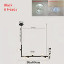 Modern black double glass lampshade chandelier for dining room