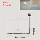 Modern black double glass lampshade chandelier for dining room