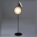 Modern black double horn radar floor lamp with living room spotlight