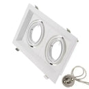 Modern black double ring led recessed ceiling light for living room
