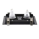 Modern black double ring led recessed ceiling light for living room
