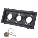 Modern black double ring led recessed ceiling light for living room
