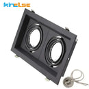 Modern black double ring led recessed ceiling light for living room