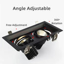 Modern black double ring led recessed ceiling light for living room