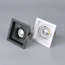 Modern black double ring led recessed ceiling light for living room