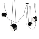 Modern black drum led pendant kitchen ceiling light