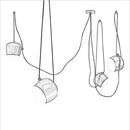 Modern black drum led pendant kitchen ceiling light