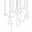 Modern black drum led pendant kitchen ceiling light
