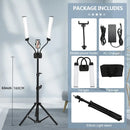 Modern black dualarm led beauty light with phone holder bedroom light