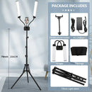 Modern black dualarm led beauty light with phone holder bedroom light
