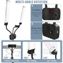 Modern black dualarm led beauty light with phone holder bedroom light