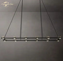Modern black éclatant crystal chandelier dining room pendant light