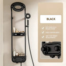 Modern black electric showerhead knobs column faucet – bathroom set